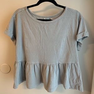 Urban Outfitters- Kimchi Blue Gray Peplum Top